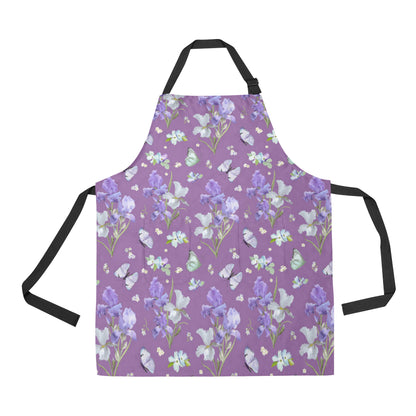 Iris Pattern Print Design IR09 Apron with Pocket