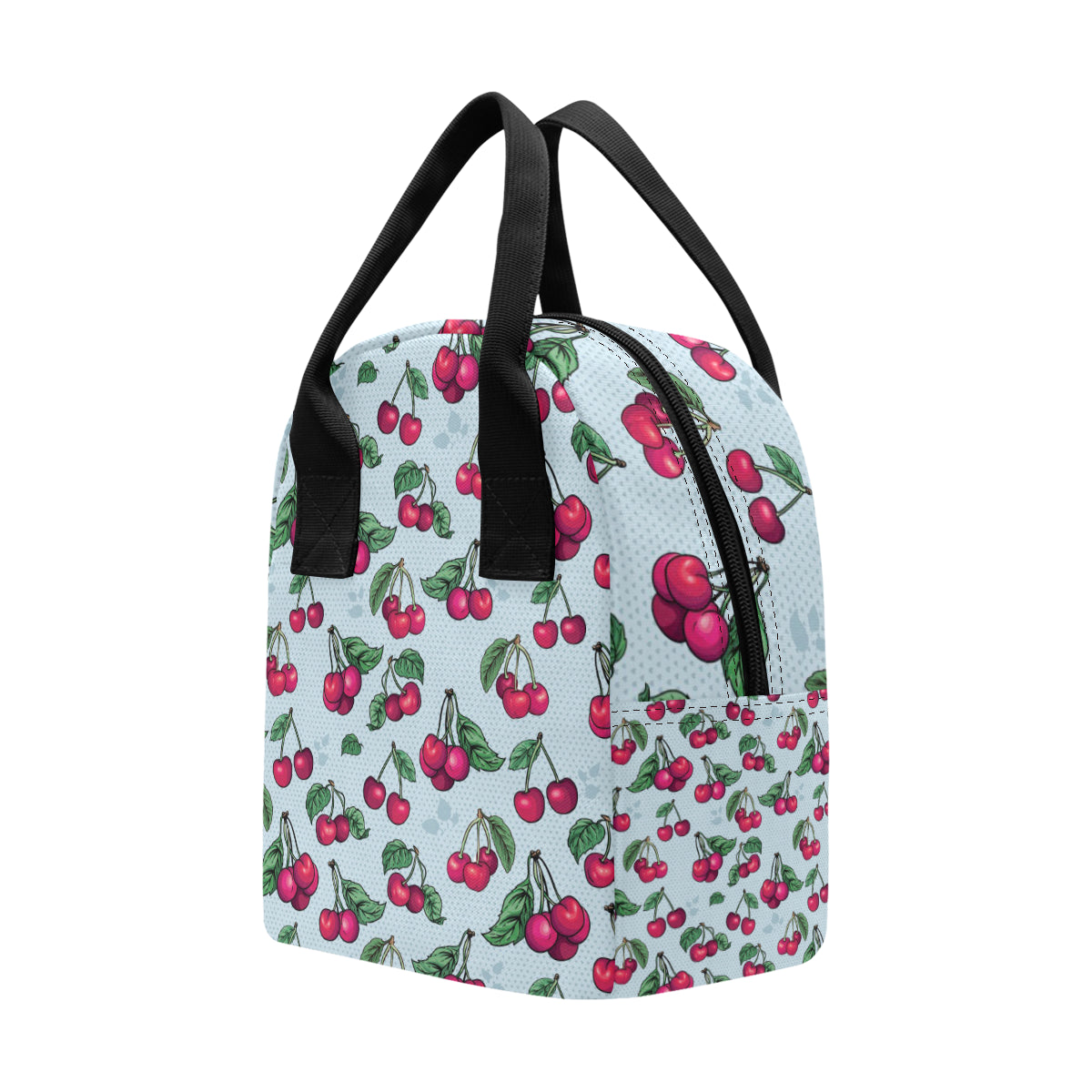 Cherry Pattern Print Design CH01 Insulated Lunch Bag