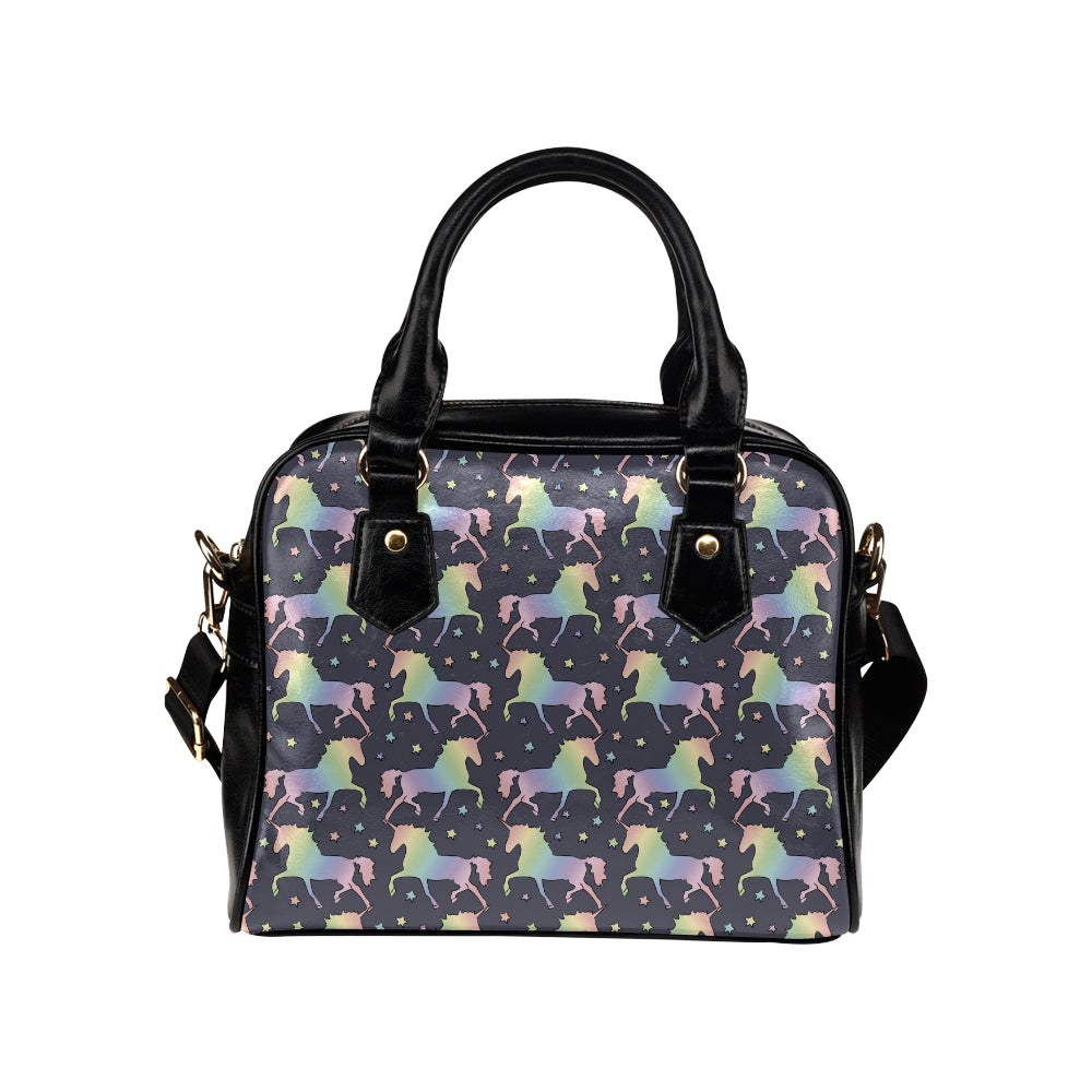 Rainbow Pattern Print Design A05 Shoulder Handbag