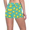 Lemon Pattern Print Design LM04 Yoga Shorts