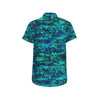 Mermaid Scales Pattern Print Design 06 Men's Short Sleeve Button Up Shirt