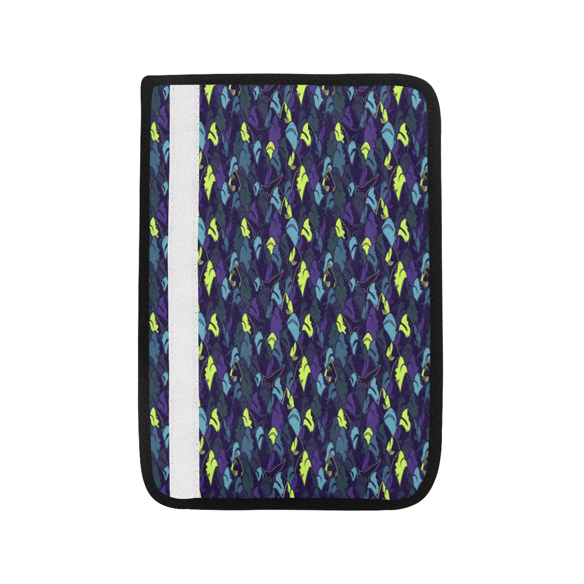 Shark Neon color Print Car Seat Belt Cover