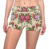 Summer Floral Pattern Print Design SF08 Yoga Shorts