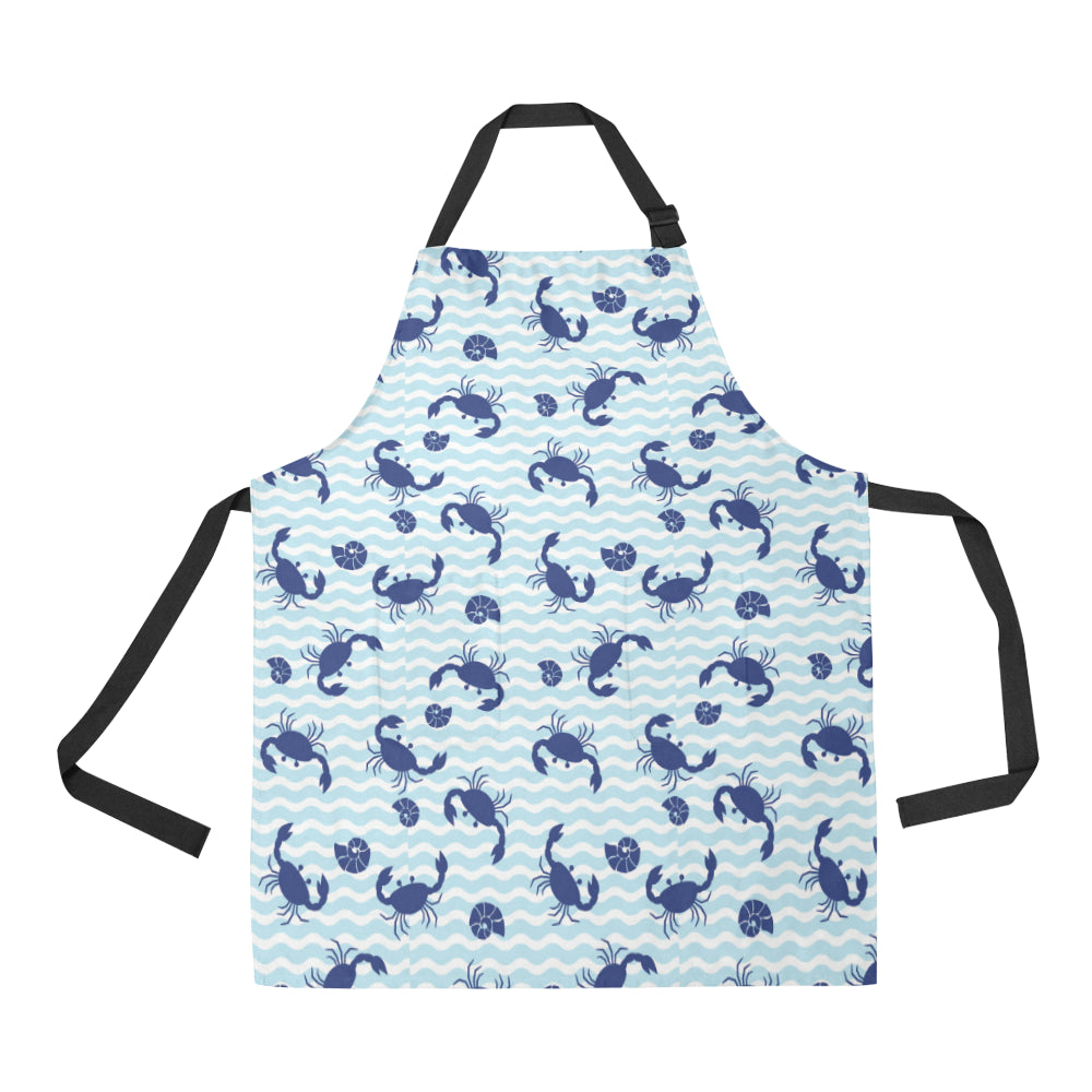 Crab Pattern Print Design 04 Apron with Pocket