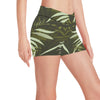 Palm Leaves Pattern Print Design PL05 Yoga Shorts