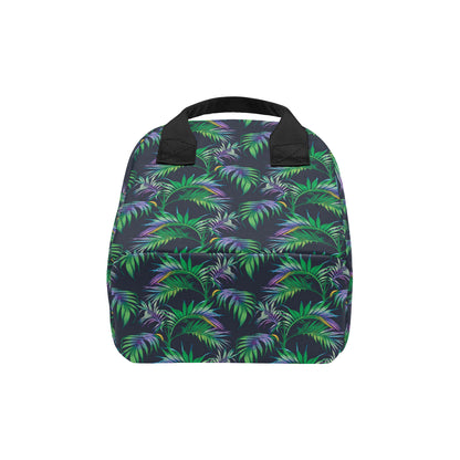 Palm Leaves Pattern Print Design PL04 Insulated Lunch Bag