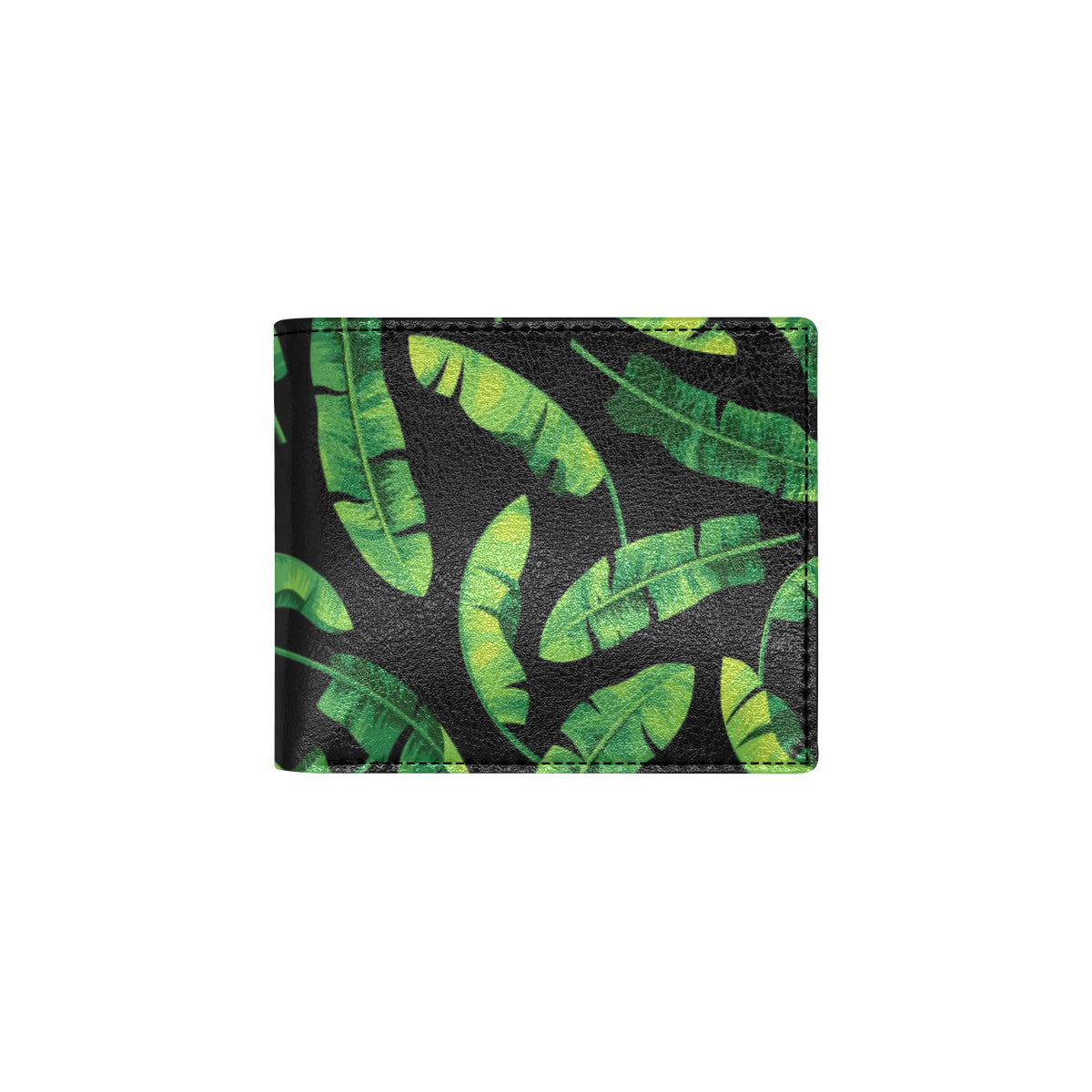 Banana Leaf Pattern Print Design BL02 Men's ID Card Wallet