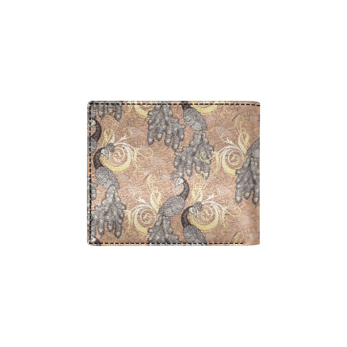 Peacock Pattern Print Design A05 Men's ID Card Wallet