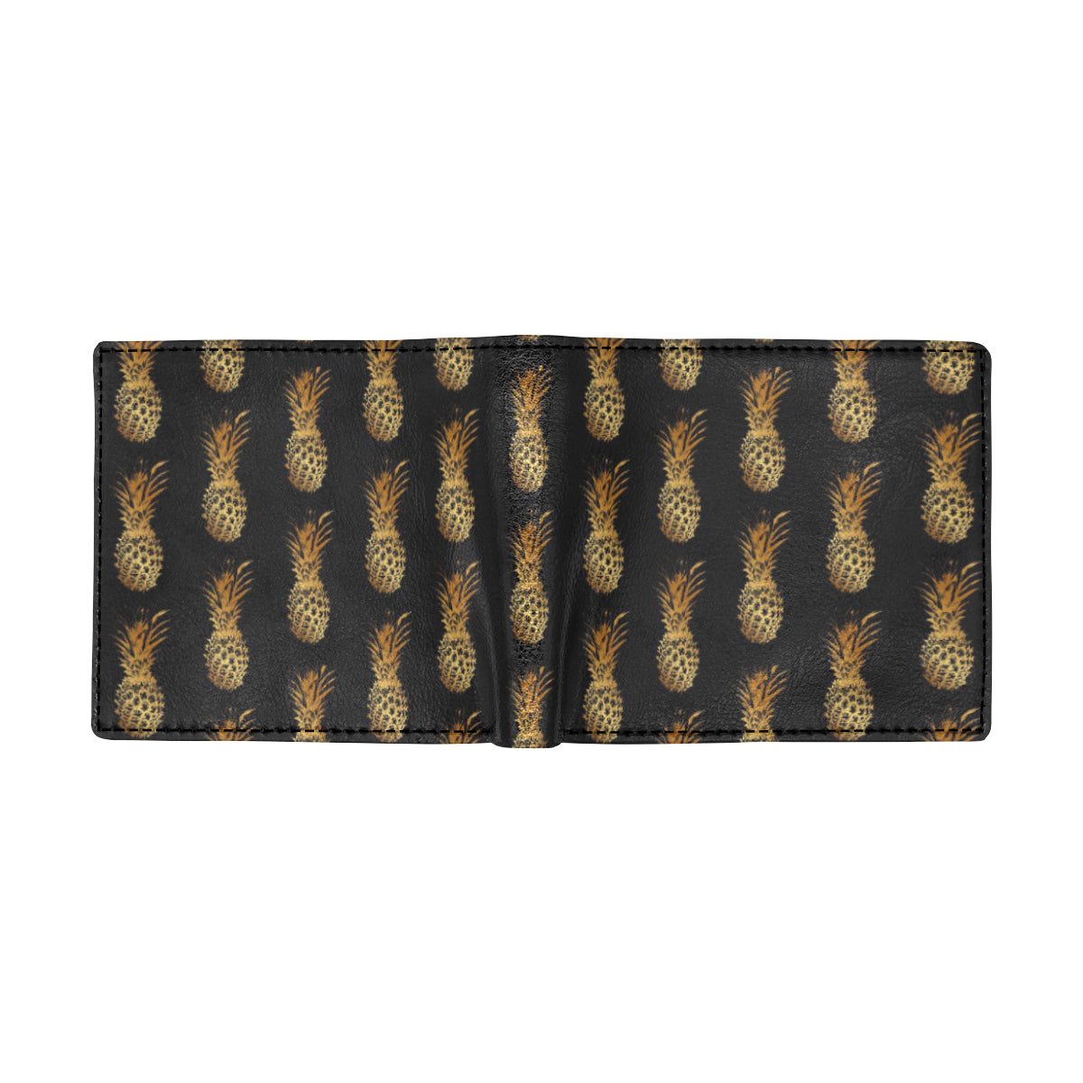 Pineapple Pattern Print Design A02 Men's ID Card Wallet