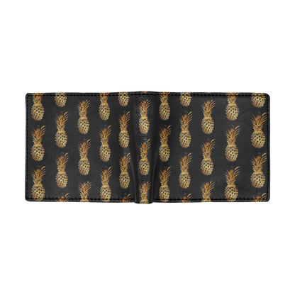 Pineapple Pattern Print Design A02 Men's ID Card Wallet