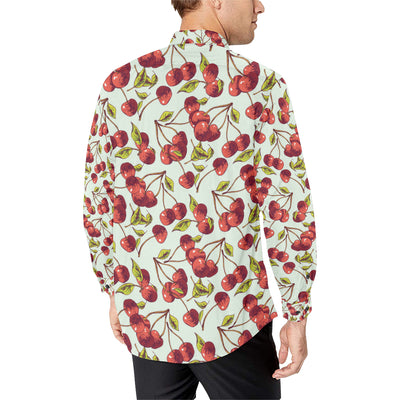 Cherry Hand Draw Men's Long Sleeve Shirt