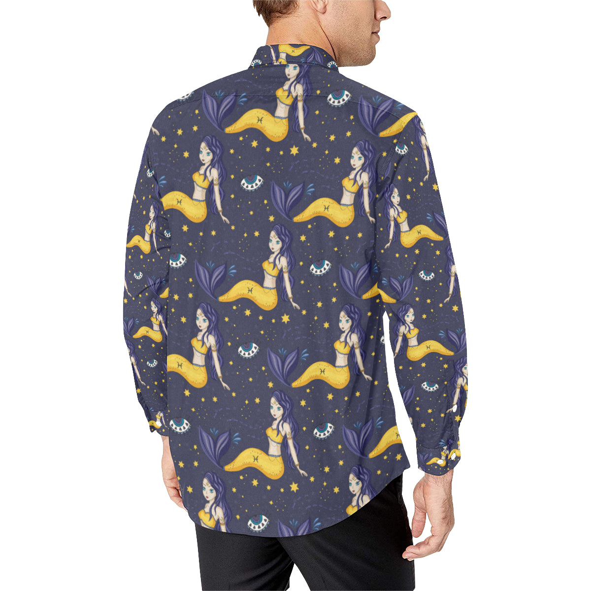 Pisces Pattern Print Design A04 Men's Long Sleeve Shirt