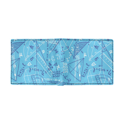 Math Pattern Print Design 02 Men's ID Card Wallet