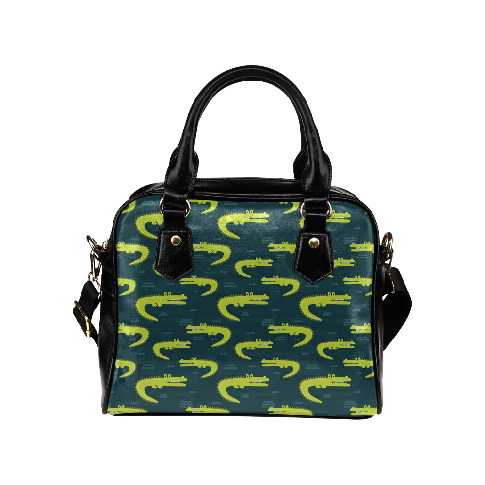 Alligator Pattern Print Design 03 Shoulder Handbag