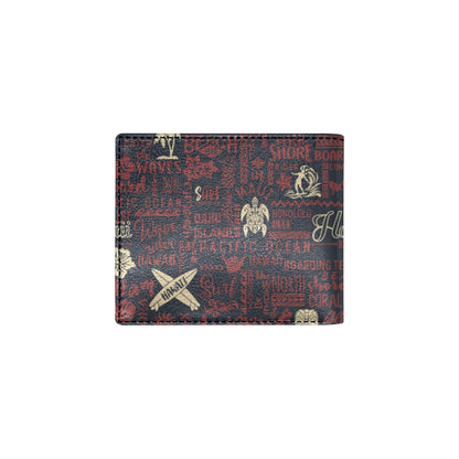 Hawaiian Themed Pattern Print Design H017 Men's ID Card Wallet