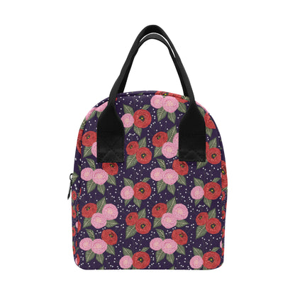 Camellia Pattern Print Design CM02 Insulated Lunch Bag