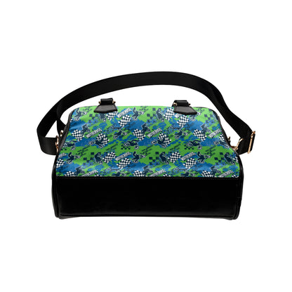 Motocross Pattern Print Design 04 Shoulder Handbag