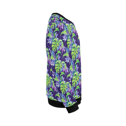 Tropical Flower Pattern Print Design TF019 Men Long Sleeve Sweatshirt