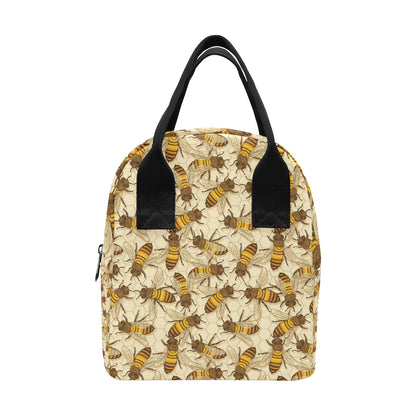 Bee Pattern Print Design BEE05 Insulated Lunch Bag