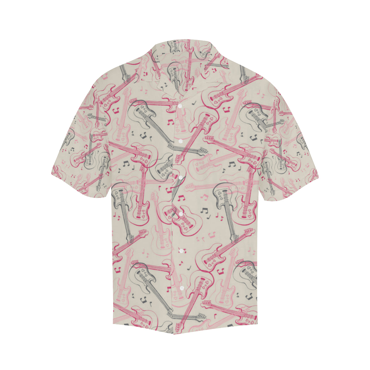 Bass Guitar Pattern Print Design 02 Men's Hawaiian Shirt