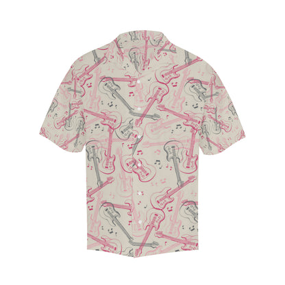 Bass Guitar Pattern Print Design 02 Men's Hawaiian Shirt