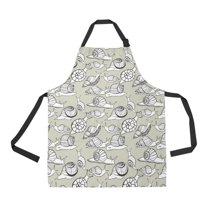 Snail Pattern Print Design 03 Apron with Pocket