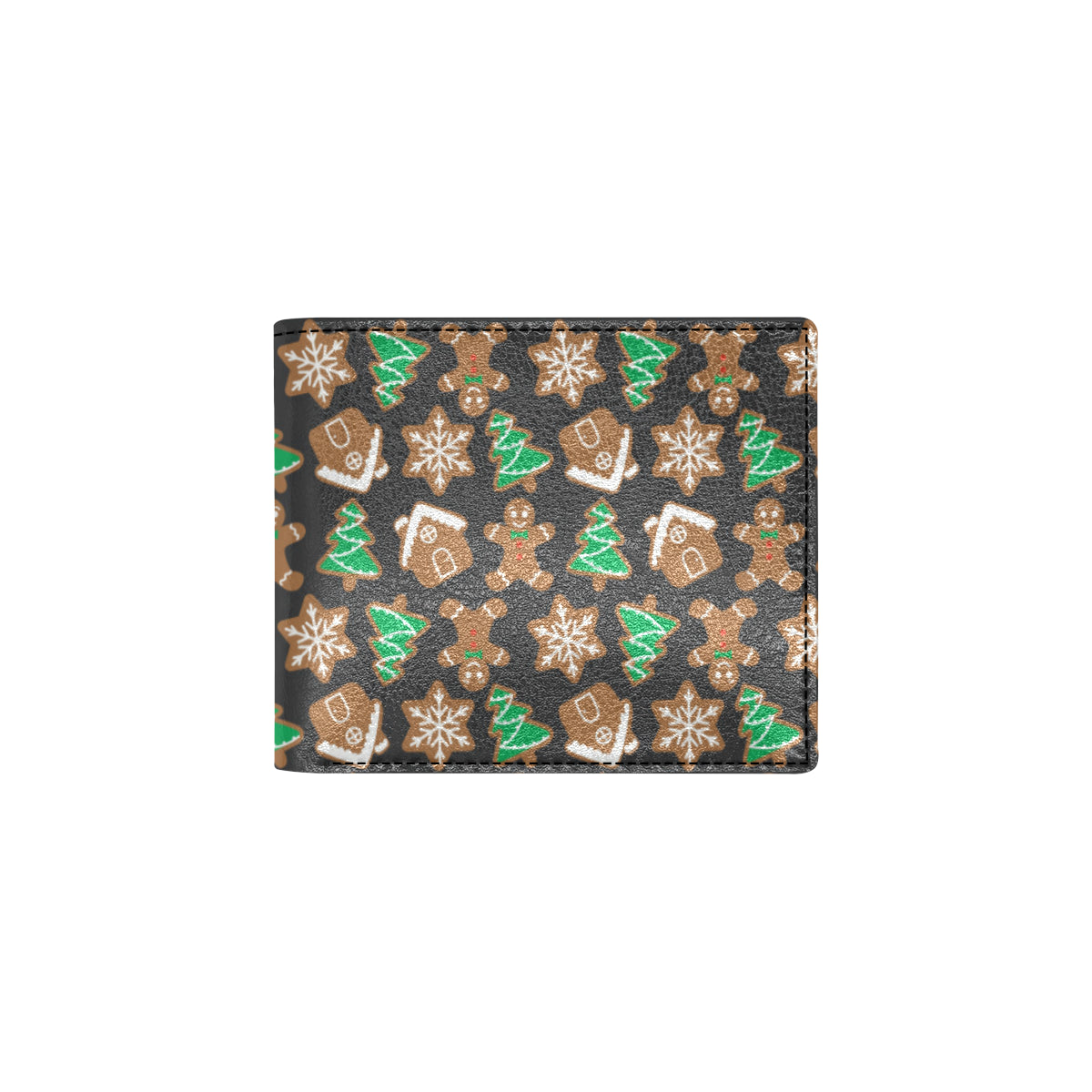 Gingerbread Pattern Print Design 02 Men's ID Card Wallet