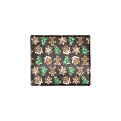 Gingerbread Pattern Print Design 02 Men's ID Card Wallet