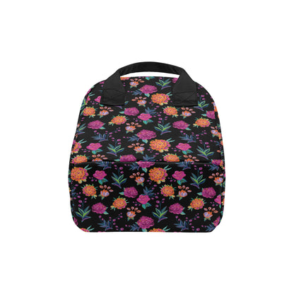 Marigold Pattern Print Design MR02 Insulated Lunch Bag