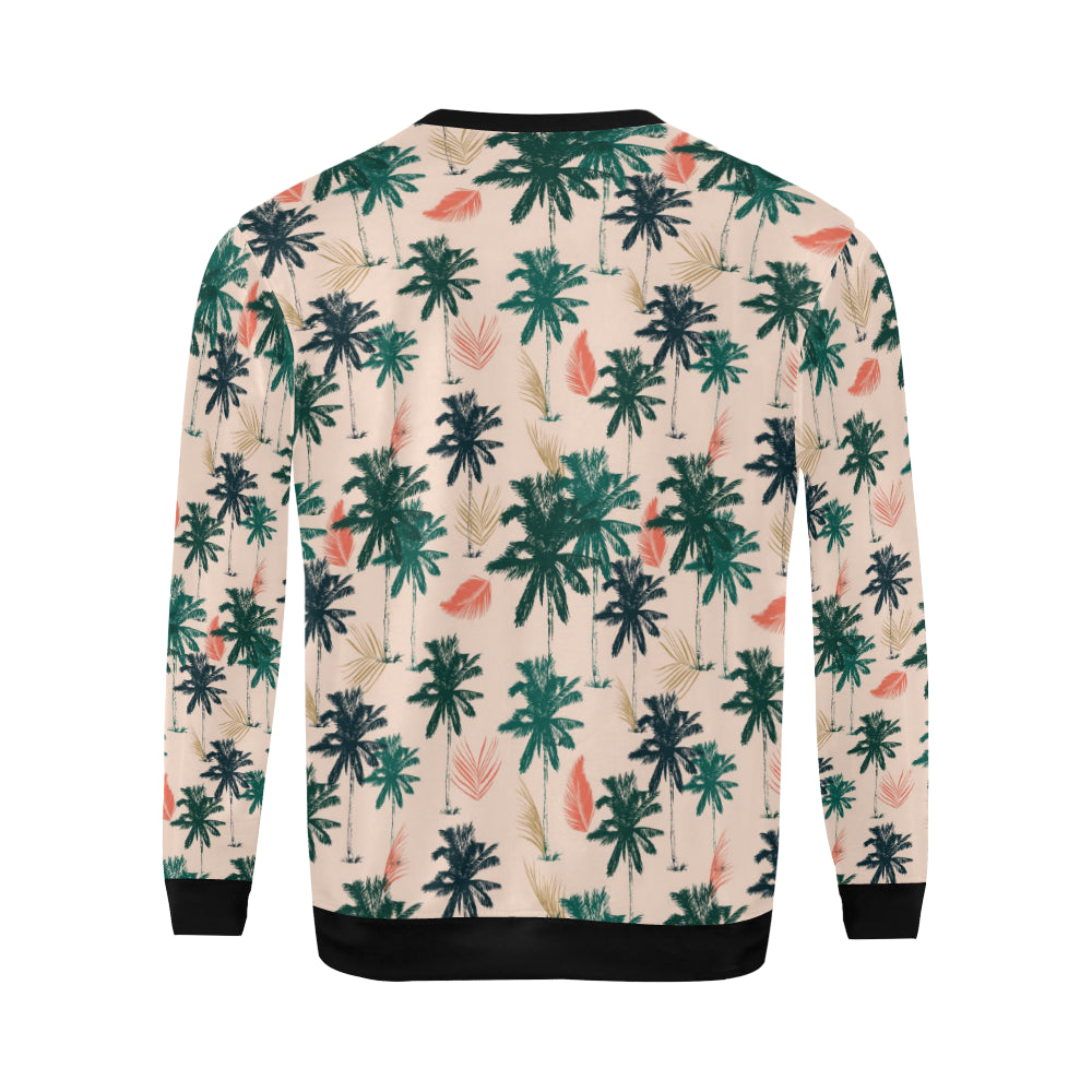 Palm Tree Pattern Print Design PT014 Men Long Sleeve Sweatshirt