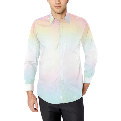 Nebula Pattern Print Design A02 Men's Long Sleeve Shirt