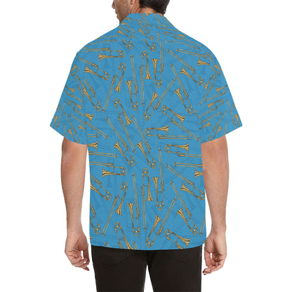 Trombone Pattern Print Design 01 Men's Hawaiian Shirt