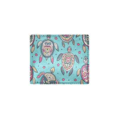 Sea Turtle Art Pattern Men's ID Card Wallet