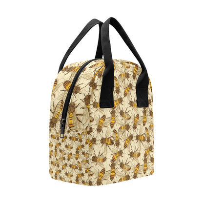 Bee Pattern Print Design BEE05 Insulated Lunch Bag