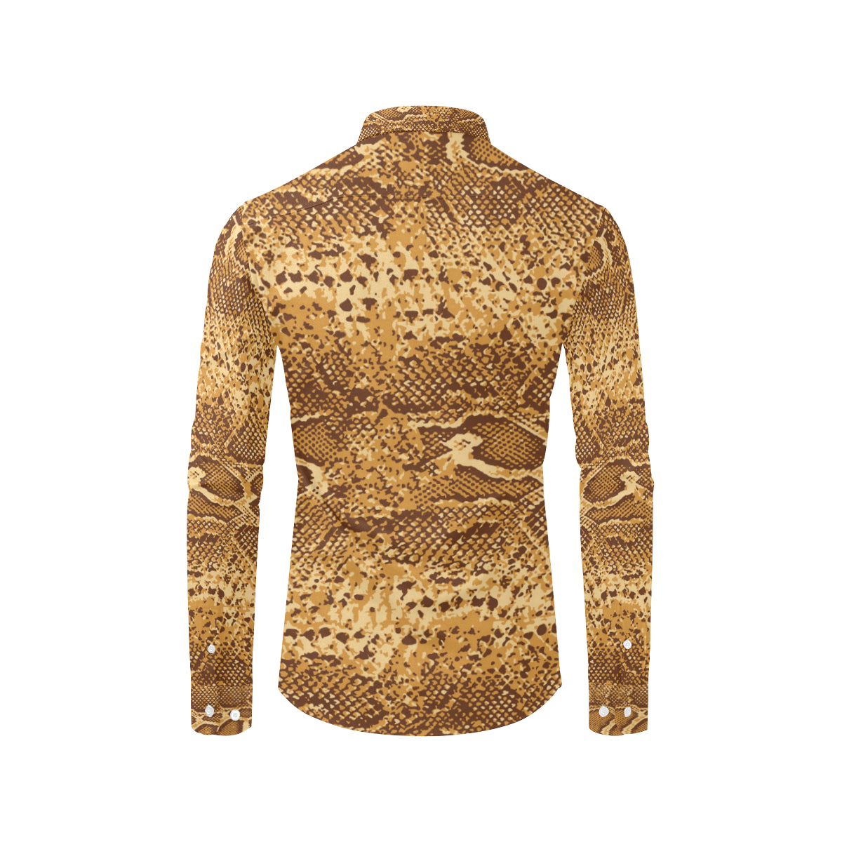 Python Brown Pattern Print Design A03 Men's Long Sleeve Shirt