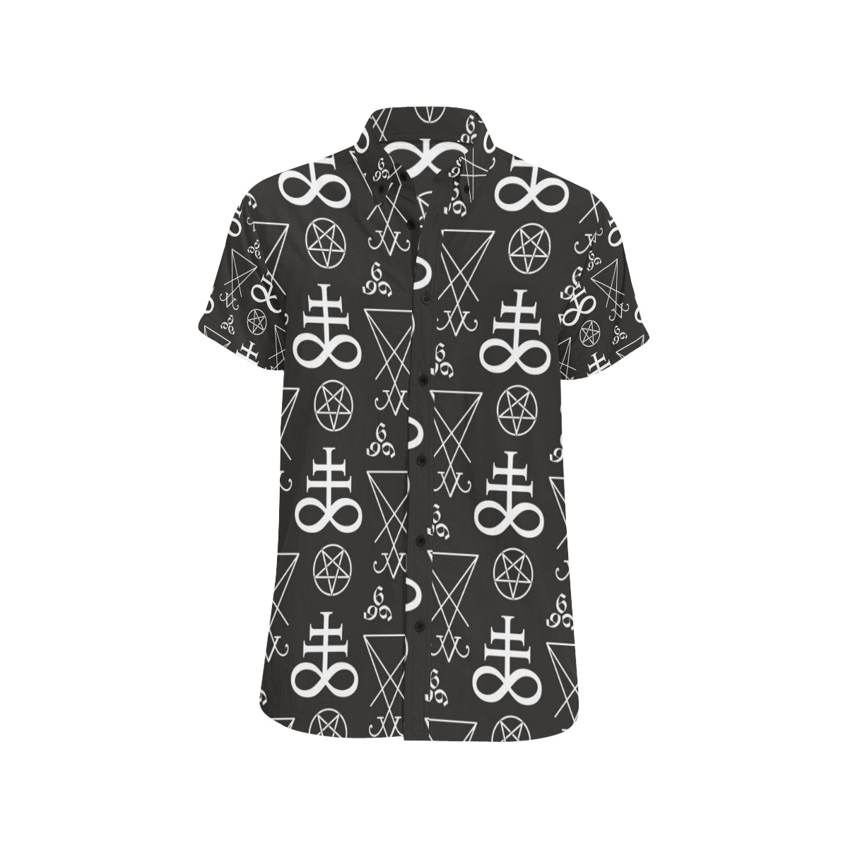 Pentagram Pattern Print Design A04 Men's Short Sleeve Button Up Shirt