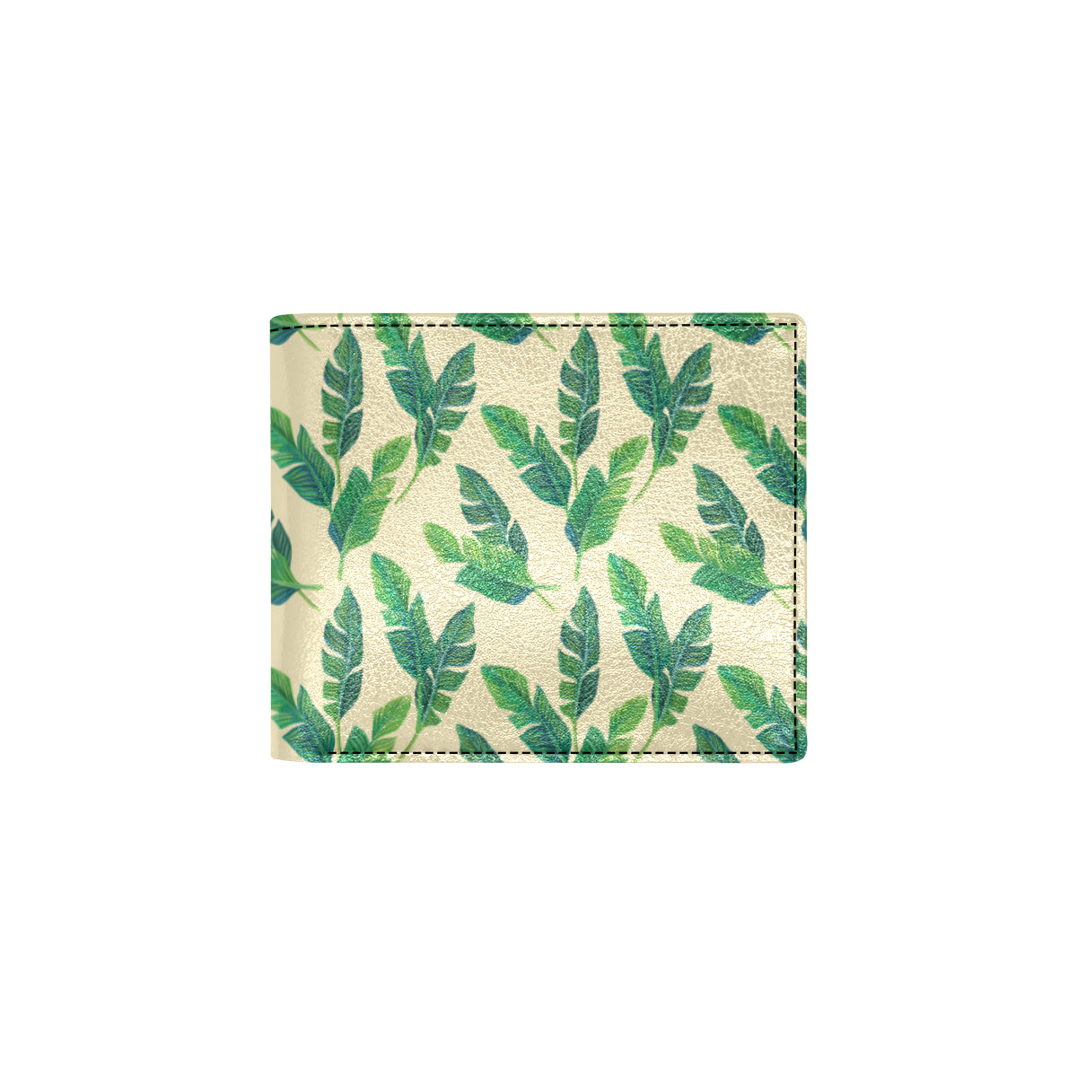 Banana Leaf Pattern Print Design 01 Men's ID Card Wallet