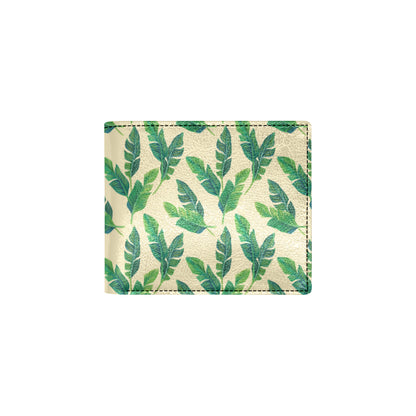 Banana Leaf Pattern Print Design 01 Men's ID Card Wallet