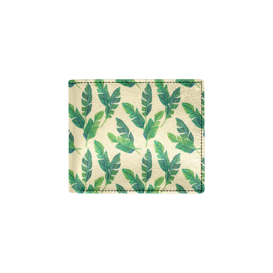 Banana Leaf Pattern Print Design 01 Men's ID Card Wallet