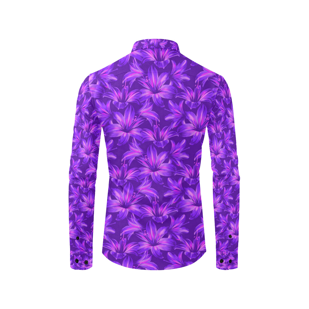 Amaryllis Pattern Print Design AL03 Men's Long Sleeve Shirt