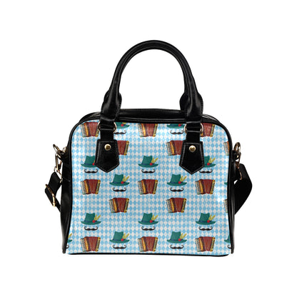 Accordion Mustache Pattern Print Design 01 Shoulder Handbag