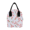 Cherry Blossom Pattern Print Design CB07 Insulated Lunch Bag