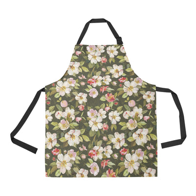 Apple blossom Pattern Print Design AB01 Apron with Pocket