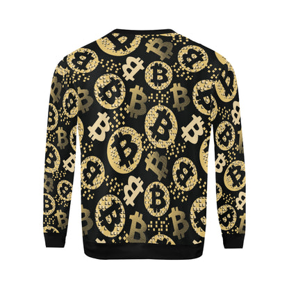 Bitcoin Pattern Print Design DO06 Men Long Sleeve Sweatshirt
