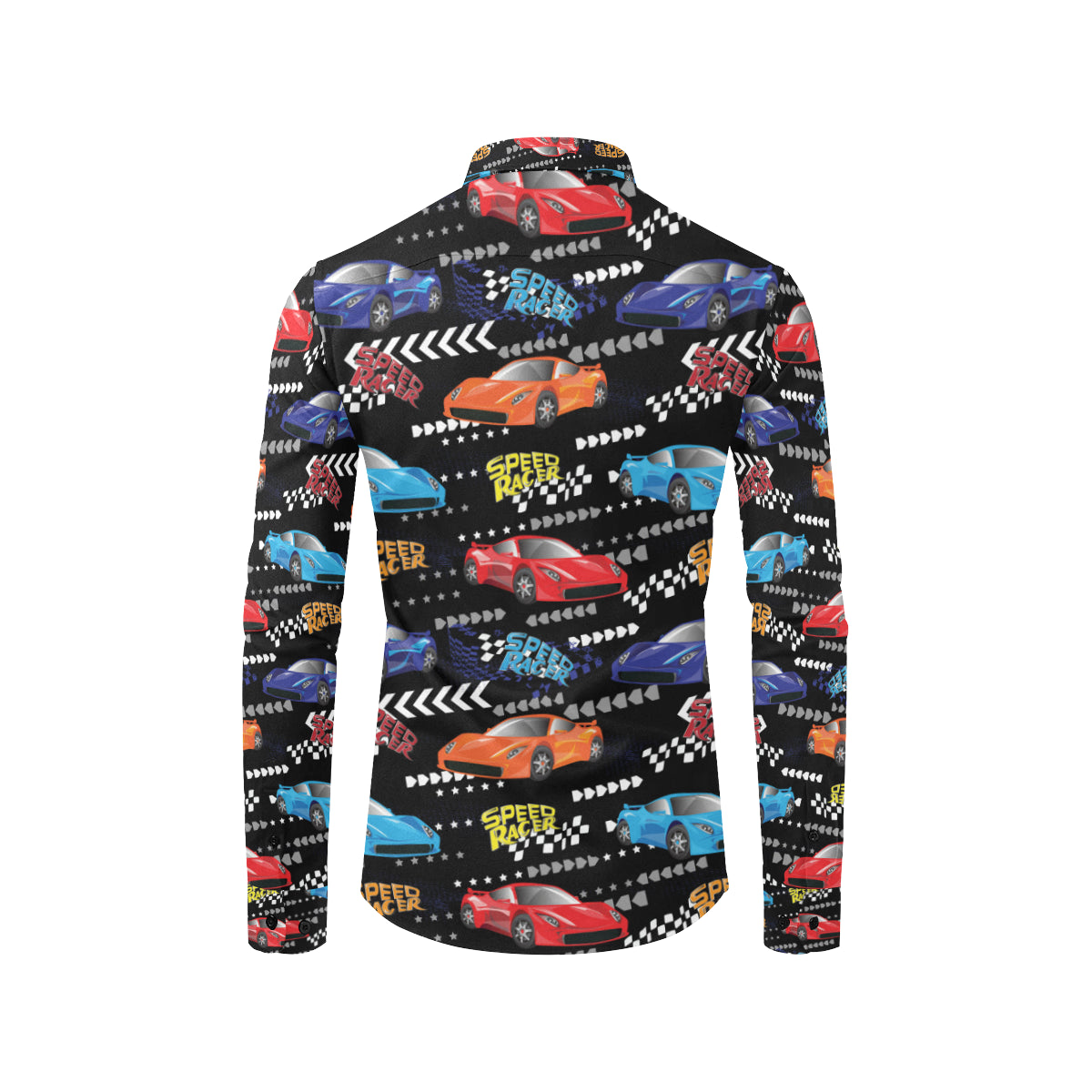 Racing Pattern Print Design A05 Men's Long Sleeve Shirt