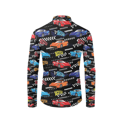 Racing Pattern Print Design A05 Men's Long Sleeve Shirt