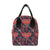 Red Indian Elephant Pattern Insulated Lunch Bag