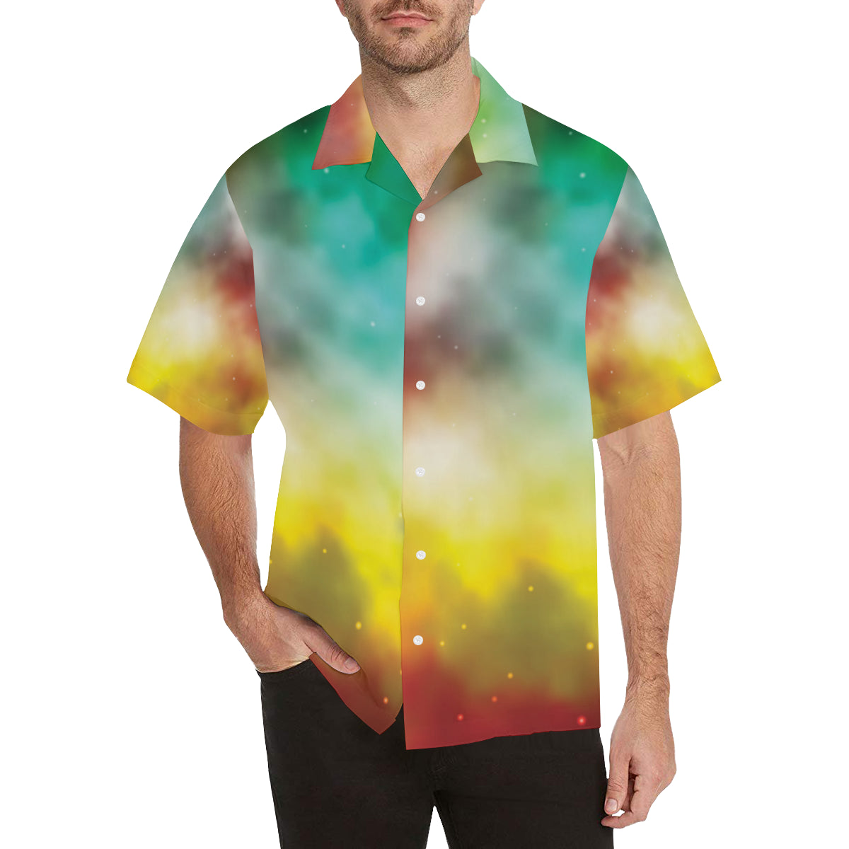 Nebula Pattern Print Design A04 Men's Hawaiian Shirt
