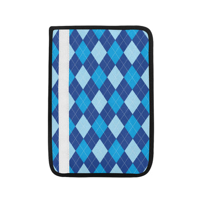Argyle Blue Pattern Print Design 02 Car Seat Belt Cover