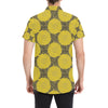 Sunflower Pattern Print Design SF06 Men's Short Sleeve Button Up Shirt